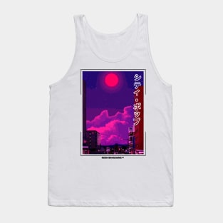 Synthwave Neon Nights - Japanese Streetwear Tank Top